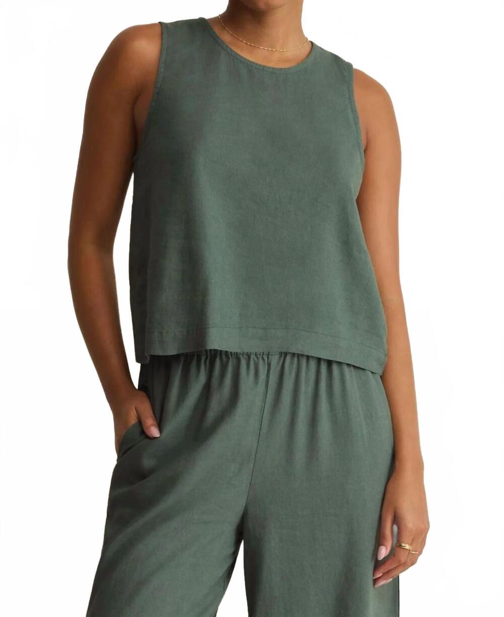 NEW Z SUPPLY sloane linen top in everglade